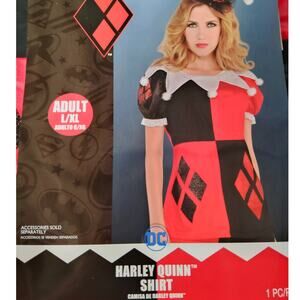 DC Comics Harley Quinn Red and Black Shirt